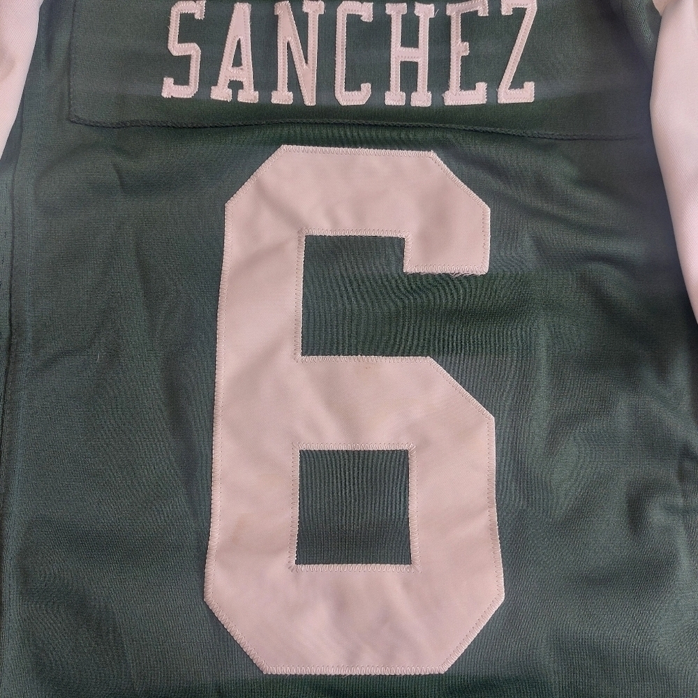Nike New York Jets Jersey Youth Size M (10/12) Mark Sanchez #6 On Field Green - Picture 8 of 9